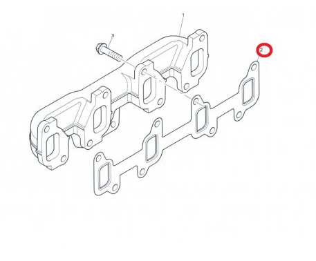 3681V512 Egsoz manifold Conta / Seal, exshaust manifold