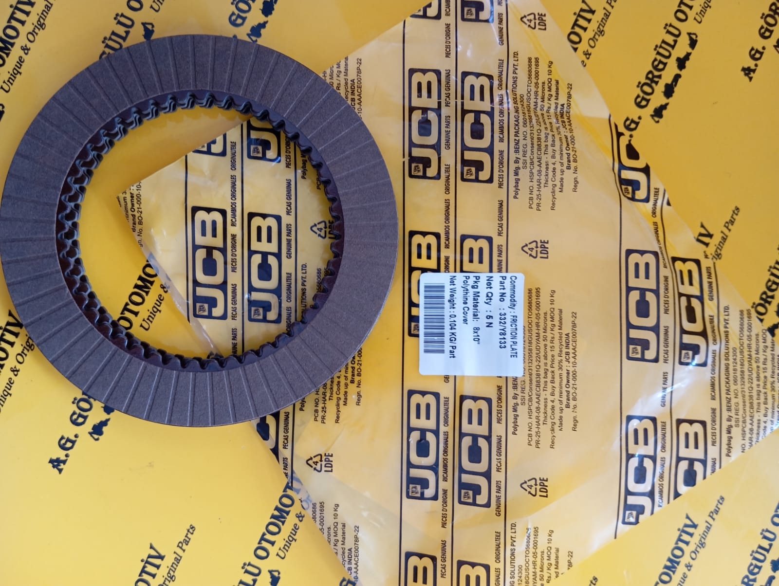 332/Y8133 JCB ŞANZIMAN BALATASI