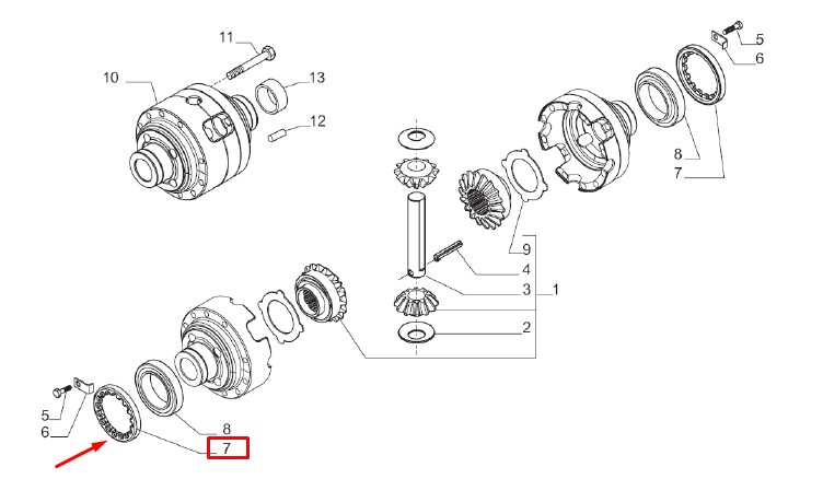 125445 Diferansiyel ayar somunu / Ring nut