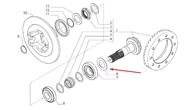 134188-134195 arası mahruti ayar şimleri arka / Shim