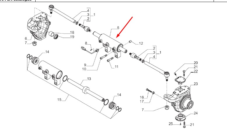 149407 Direksiyon silindiri ön aks / Steering cylinder, front