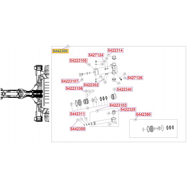5422300 Dönüş pistonu komple